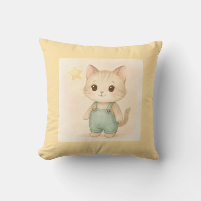 Gatinho de Starry Doce em Bolas - Almofada de Nurs (Frente)