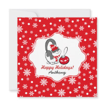 Gatinho doce | Cartões de Natal de Nome Personaliz