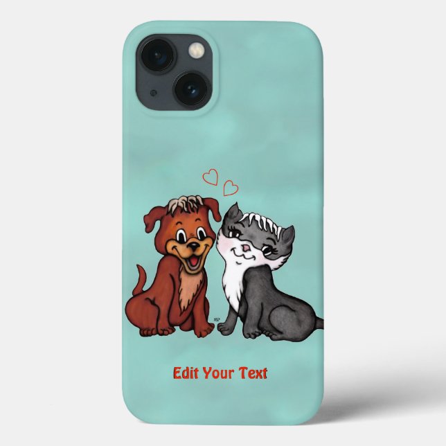 Gatinho e puppy, Edite seu texto (Verso)
