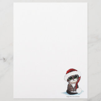 Gatinho Festivo Cabeça de Natal