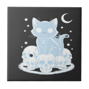 Gatinho fofo de Halloween Gato Estética Gótica Ess
