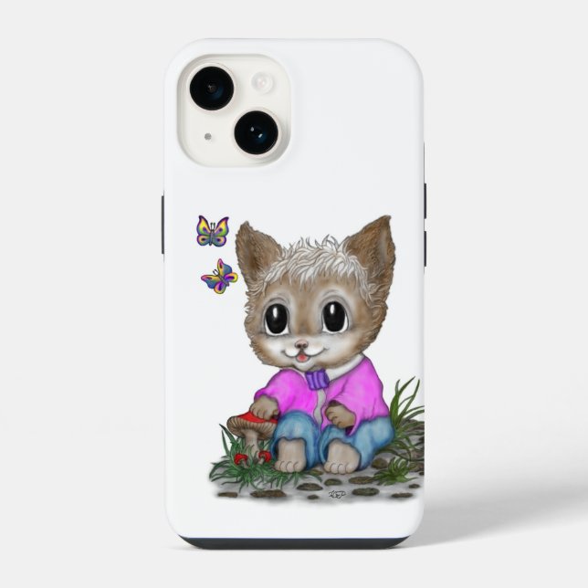 Gatinho Fofo e Borboleta (Verso)