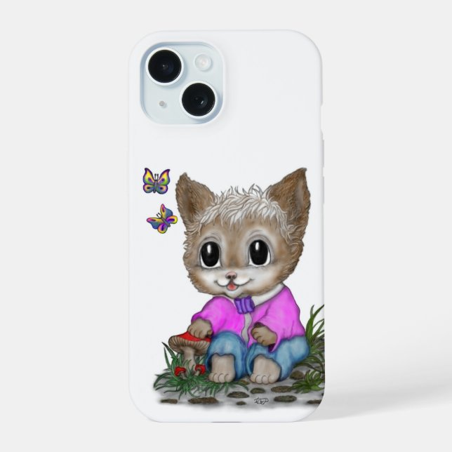 Gatinho Fofo e Borboleta (Verso)