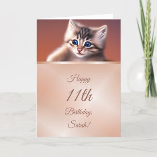 Gatinho Gato | Cartão de Aniversário para Meninas