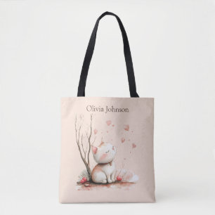 Gatinho Gelado Personalizado com Saco de Tote de C
