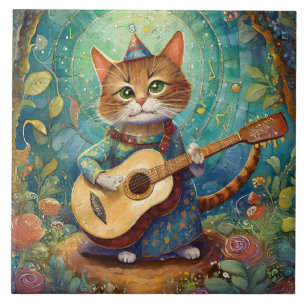 Gatinho Kat tocando violão