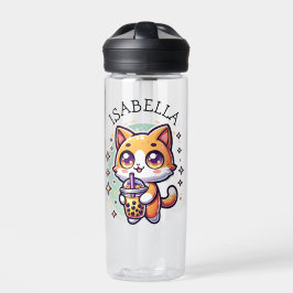 Gatinho Kawaii Bonito com Chá de Bolha Personaliza