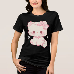 Gatinho Kawaii Pastel com Laço