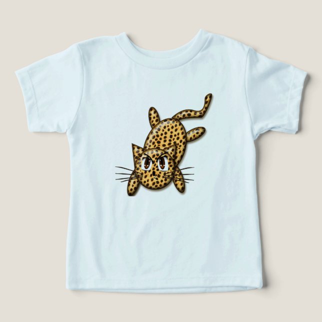 Gatinho Leopardo de Animação Ultra-Caçada (Design frontal)