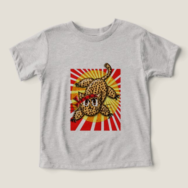 Gatinho Leopardo de Anime Ultramarino Carrossel (Design frontal)