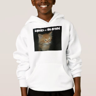 Gatinho "MENTE =" camisola encapuçado FUNDIDA dos