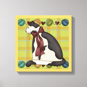 Gatinho na Canvas da Xadrez