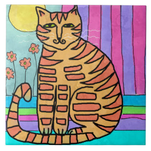Gatinho na pintura por Abstrato sunshine