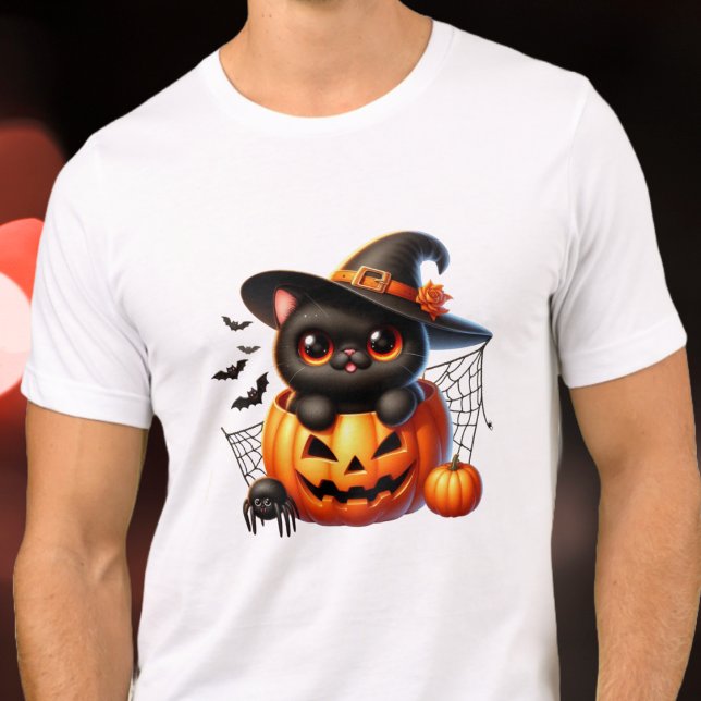 Gatinho Negro em Pumpkin de Halloween (Criador carregado)