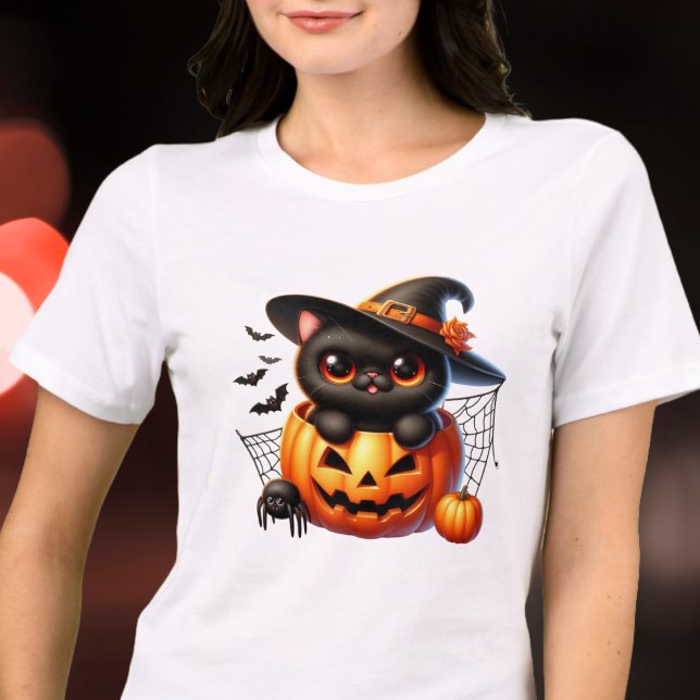 Gatinho Negro em Pumpkin de Halloween (Criador carregado)