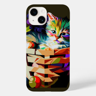 Gatinho numa cesta de fruta