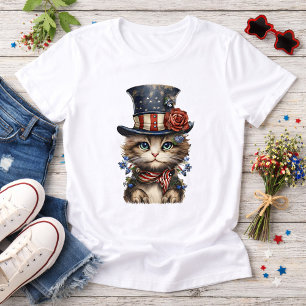 Gatinho Patriótico Vintage