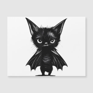 Gatinho Preto Mal-Humorado de Halloween Fantasiado
