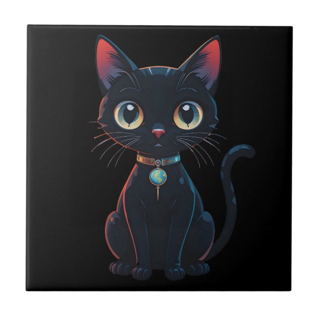 Gatinho Preto Pouco Assustador (Frente)