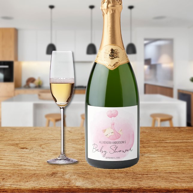 Gatinho Rosa Watercolor Baby Girl Chá (Criador carregado)