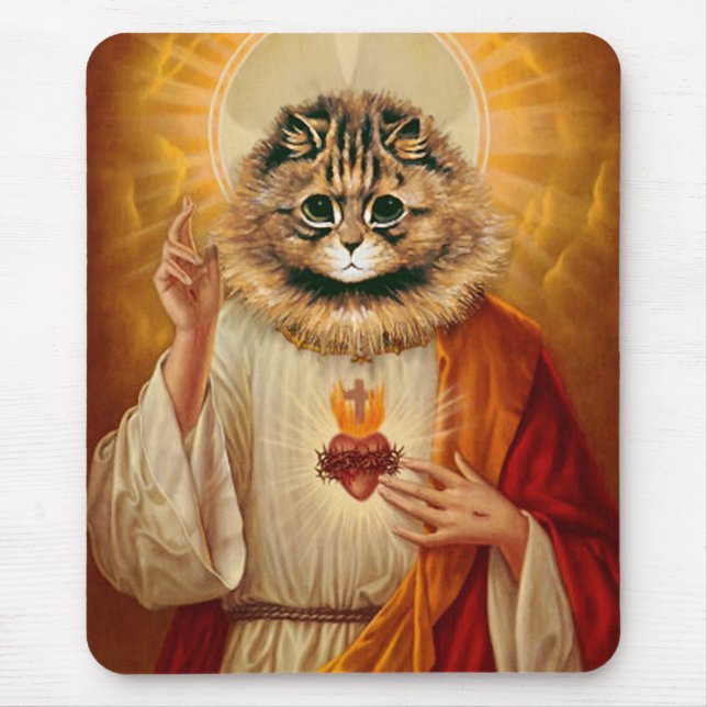 Gatinho sagrado Mousepad do coração (Frente)