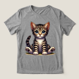 Gatinho Tabby Adorável Com Olhos Azuis