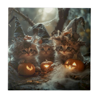 Gatinhos Adoráveis de Halloween com Pumpkins
