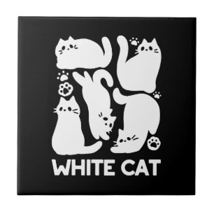 Gatinhos Brancos Silhuettes - Design de Felinos Co