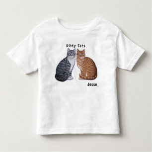 Gatinhos de criança T camiseta Kids SEU NOME Kitt