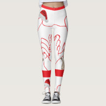 Gatinhos de Natal bonitos e leggings de corações