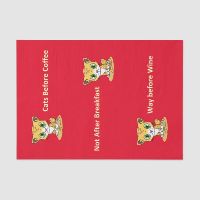 Gatinhos De Papel Tecido Antes De Vinho De Café (Frente )