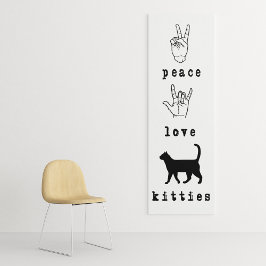 Gatinhos do Peace Love Cat Lover Art Canvas