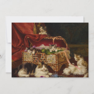 Gatinhos na cesta de costura   Jules Leroy