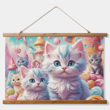 Gatinhos na tapeçaria de terra doce