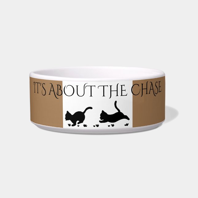 Gatinhos negros alimentando tigela personalizada! (Frente)