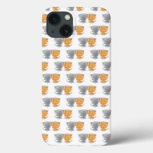 Gatinhos Whimsical Adoráveis Laranja e Cinza