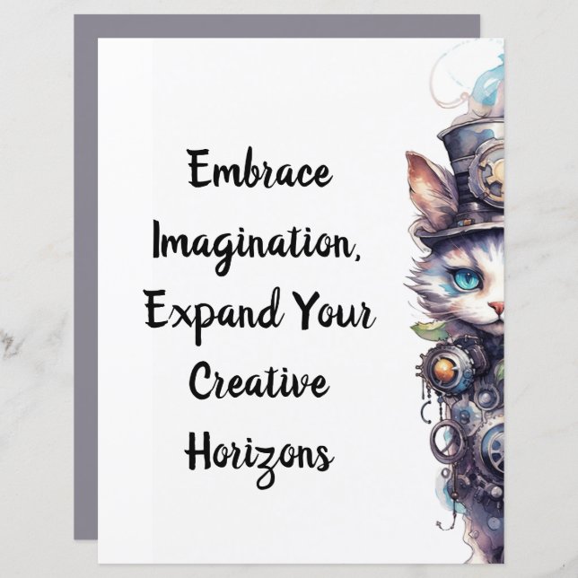 Gato 1 Gatinho e chapéus de água (Frente/Verso)