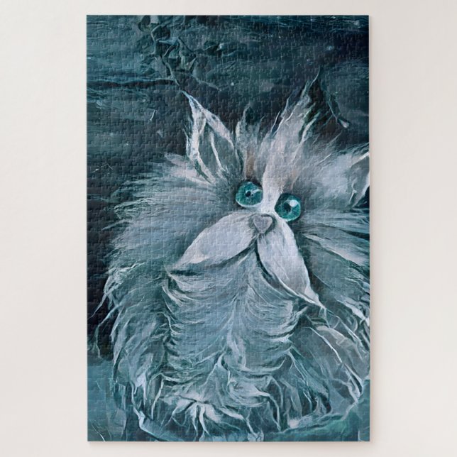 Gato 1 - Olhando para você Quebra-cabeça de Jigser (Vertical)