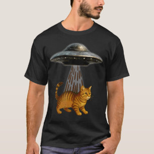 Gato Abduzido Por Ovni Dia Da Lua Camiseta Diverti