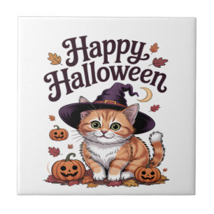 Gato Abóbora Feliz Halloween