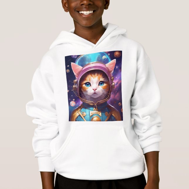 Gato Adorável e Hoodie Gráfico de polvo (Frente)