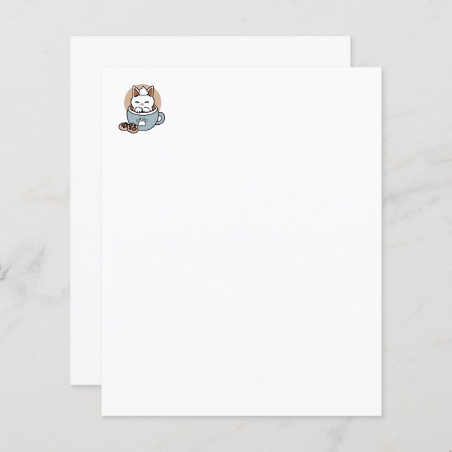 Gato Adorável no Design de Férias de Mug - Gato e  (Frente/Verso)