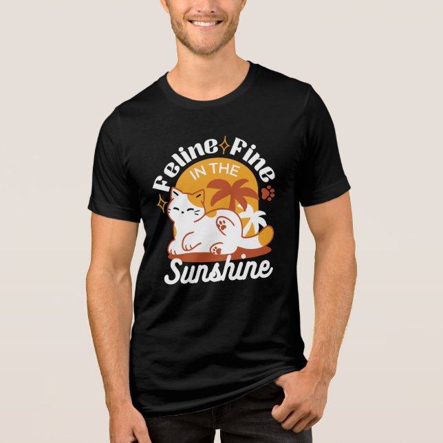 Gato Adorável Relaxando no Sol - Pet de Verão (Frente)