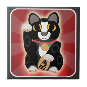 Gato afortunado do smoking do divertimento bonito