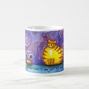 Gato amarelo gordo grande - caneca