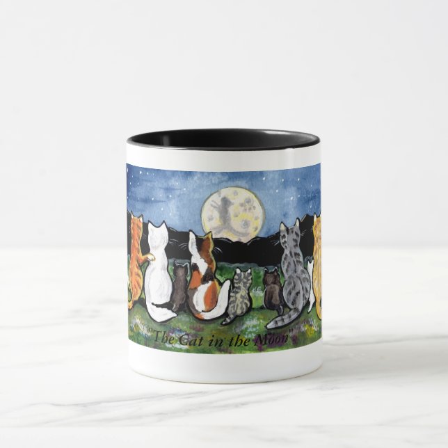 "Gato amigos na cena da noite, caneca do gato na (Centro)