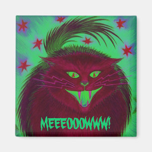 Gato assustador "MEEEOOOWWW vermelhos!" imã de