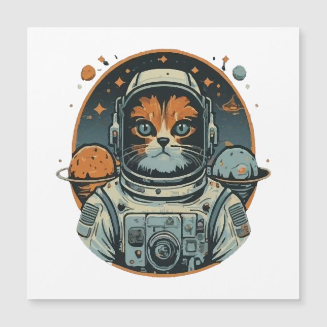 Gato-astronauta em Asteroides (Frente)