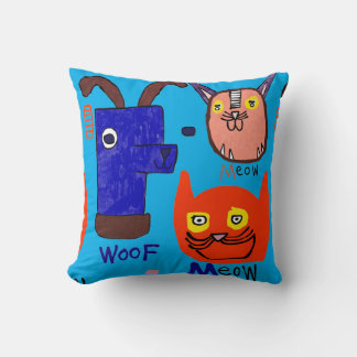 Gato Au Au Almofada Doodle