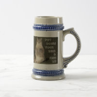 Gato "BAIXE SUA CERVEJA E ME ALIMENTE" Caneca de c